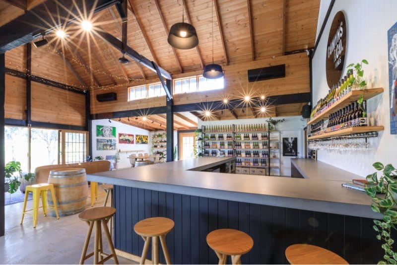 Cellar door tasting bar at Comyns & Co, Pokolbin, Hunter Valley