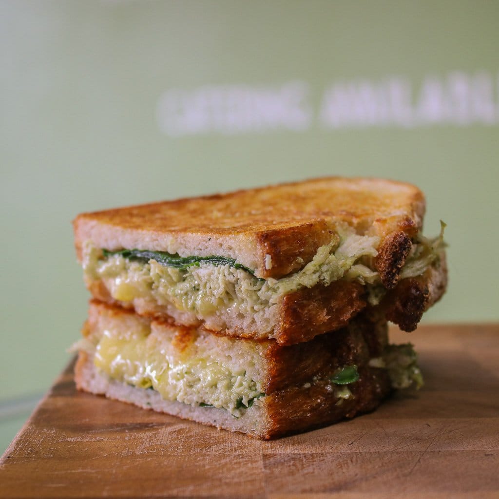 A toasted sandwich at Greg's Espresso Bar