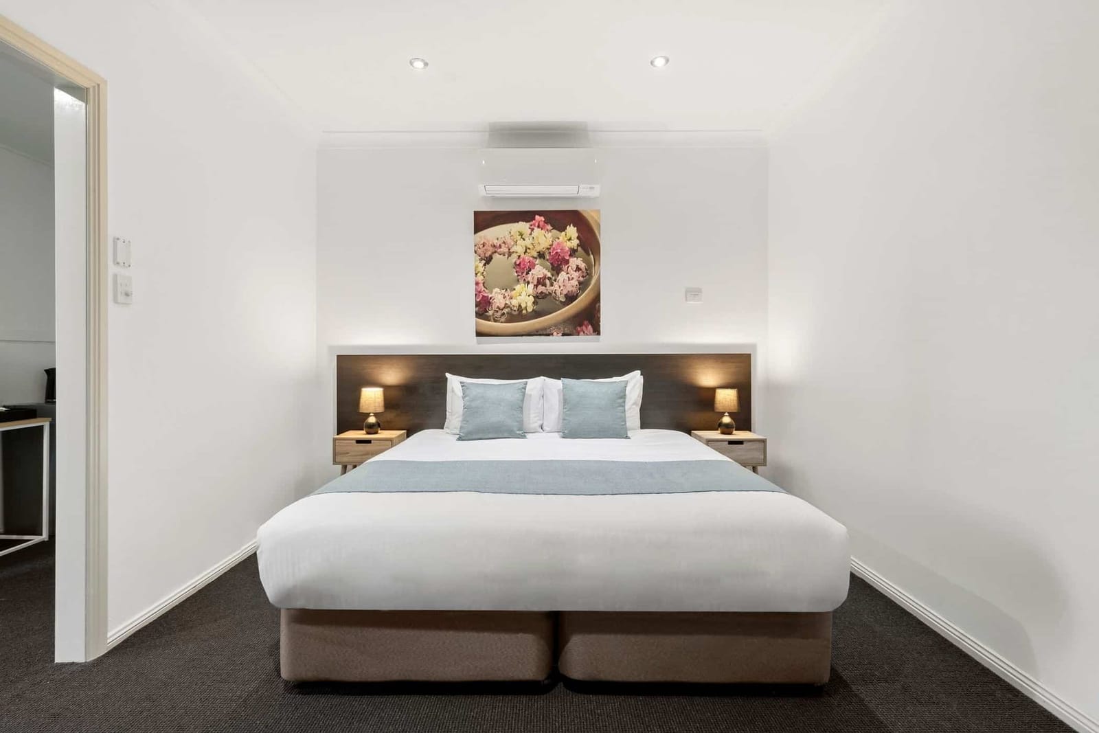 A king bedroom at H Boutique Hotel, Pokolbin, Hunter Valley