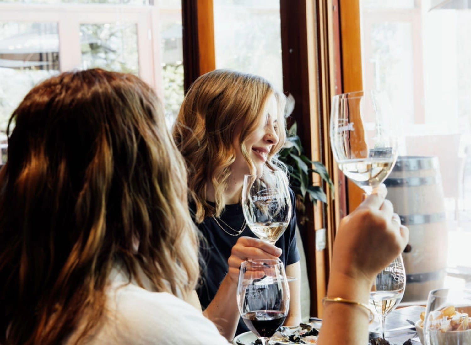 Guests enjoying a tasting at the Hungerford Hill cellar door
