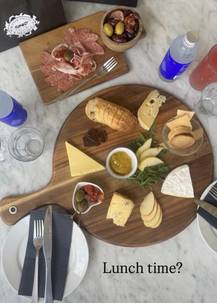 Charcuterie and cheese board at Hunter Valley Cheese Company, Pokolbin, Hunter Valley