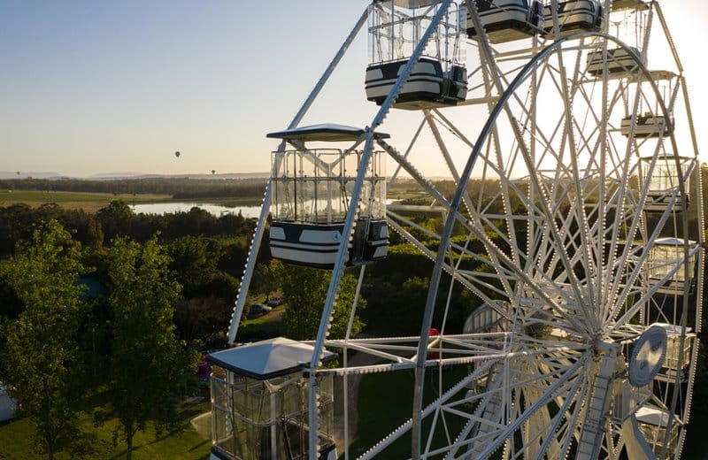 The ferris wheel in the ride area