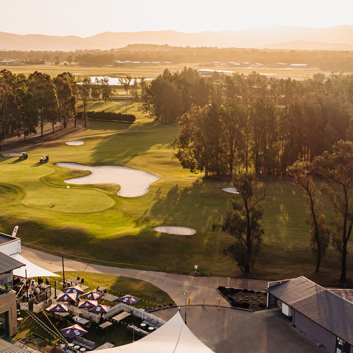 Aerial view of Lovedale Brewbar and the resort