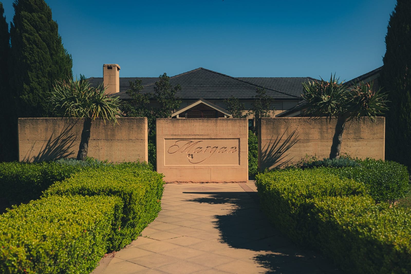 The Margan sign at the estate entrance