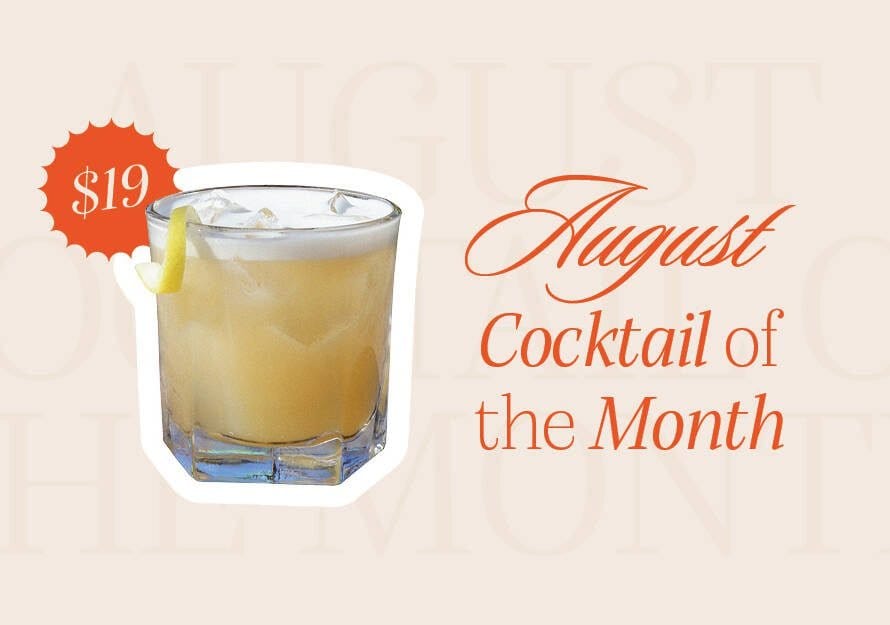Promotional poster for cocktail special at NINETEEN Bar & Bistro, Pokolbin, Hunter Valley