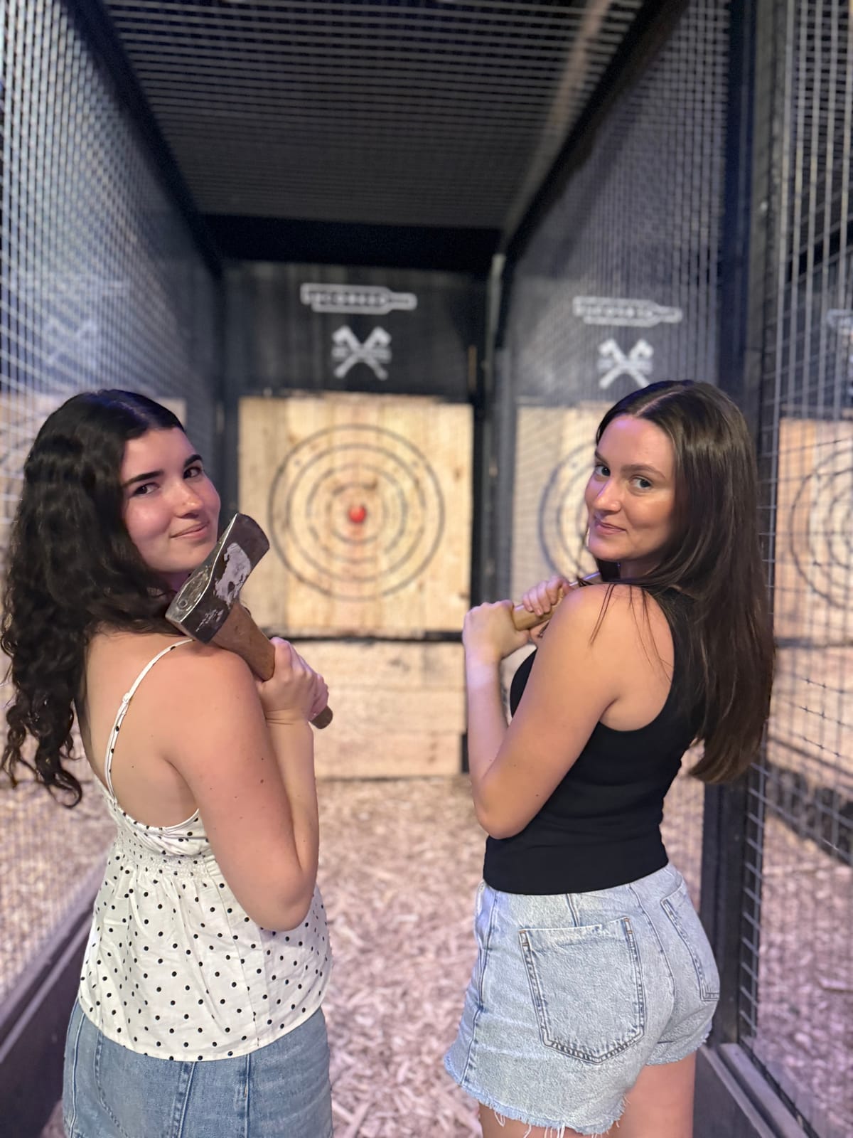 Wine-themed axe throwing at Sutton Estate, Pokolbin, Hunter Valley