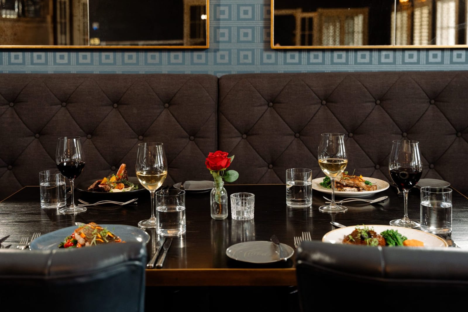 Food and wine at the hotel